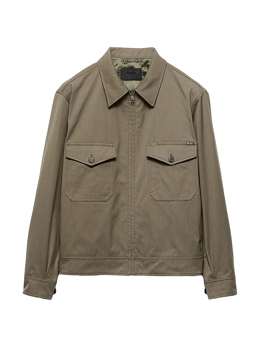 Men's Technical Fabric Jacket - Green - Size 34