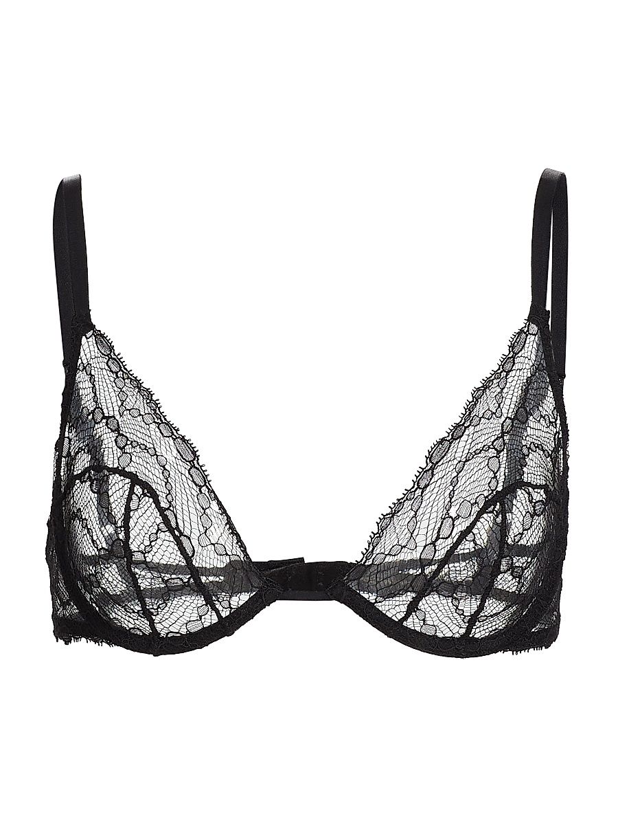 Women's Mon Cheri Sheer Lace Demi Bra - Black - Size 36D