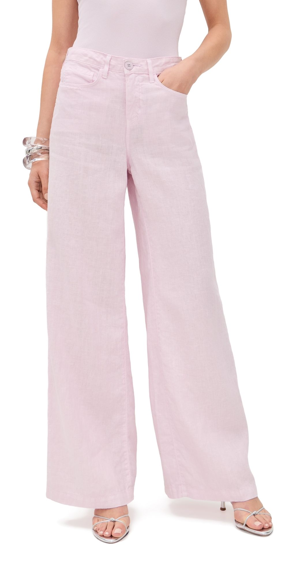 L'AGENCE Amara Wide Leg Pants Icy Lilac 32