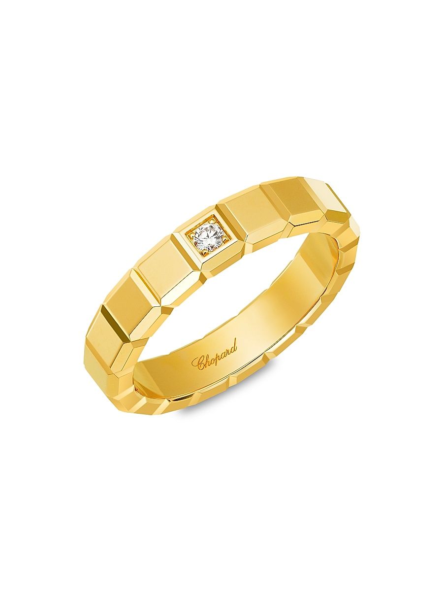 Women's Ice Cube 18K Yellow Gold & Diamond Ring - Yellow Gold - Size 6.75