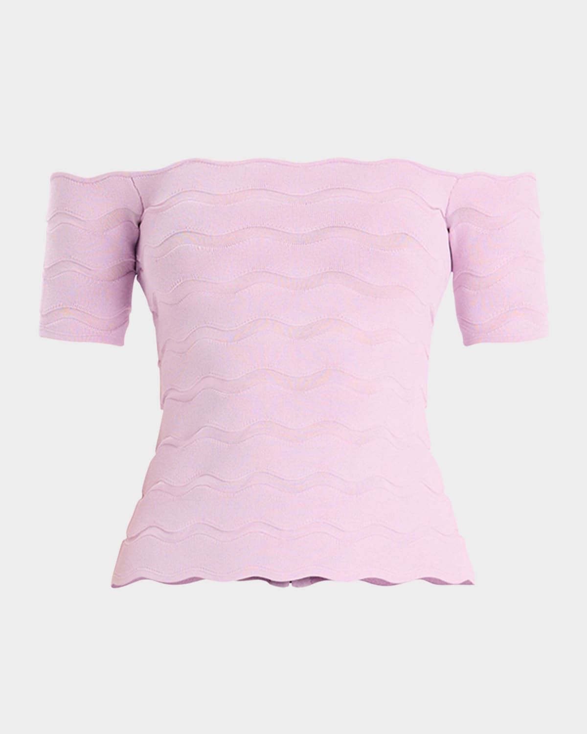 Lainey Wavy Off-The-Shoulder Top