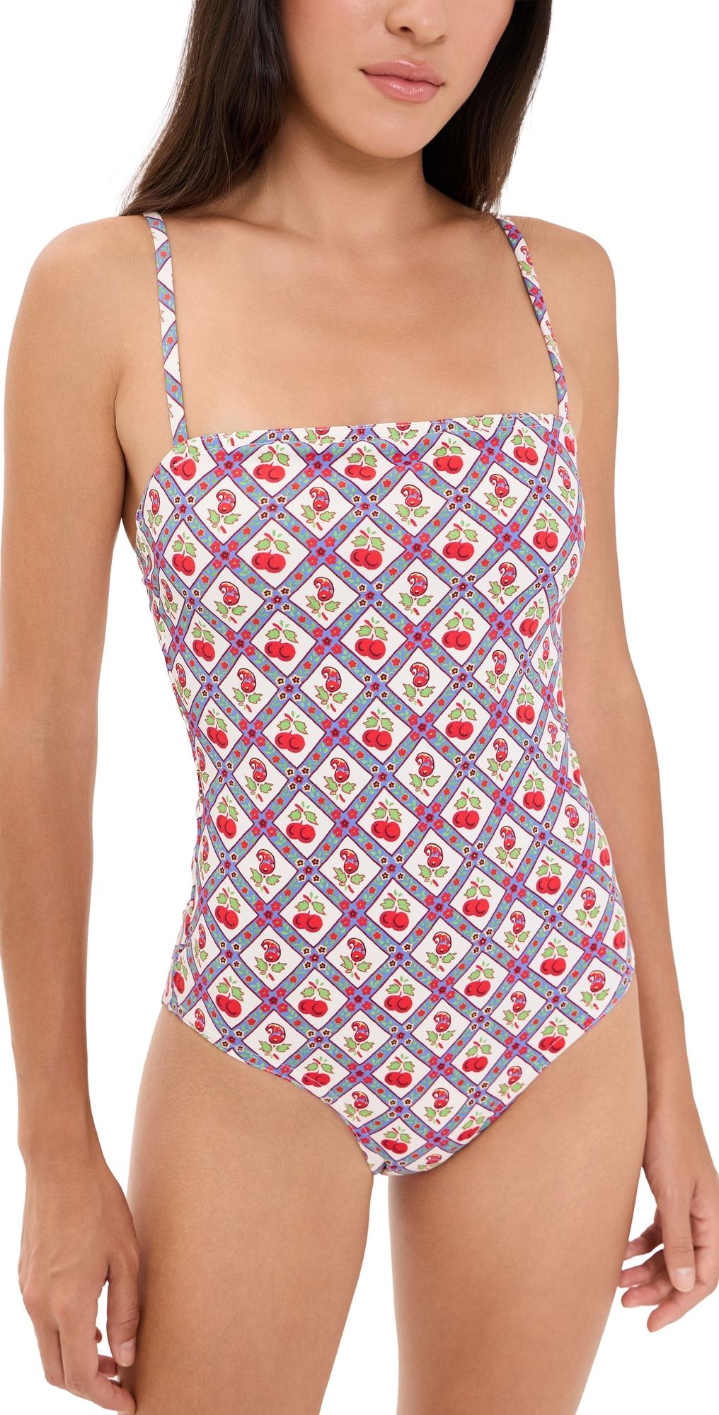 Hill House Home The Giana One Piece Diamond Cherries,Red XL