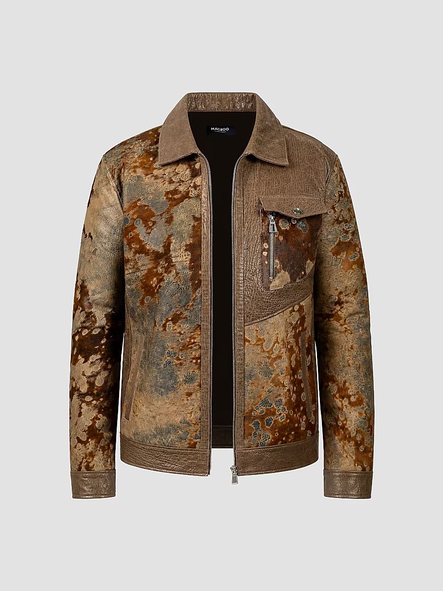 Men's Marthyr Cowhide Jacket - Brown - Size XXXXL