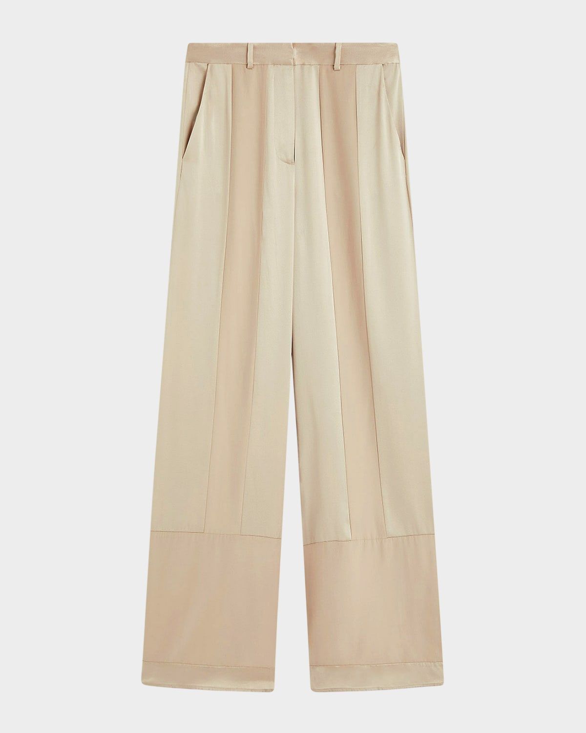 Corto Wide-Leg Paneled Silk Pants