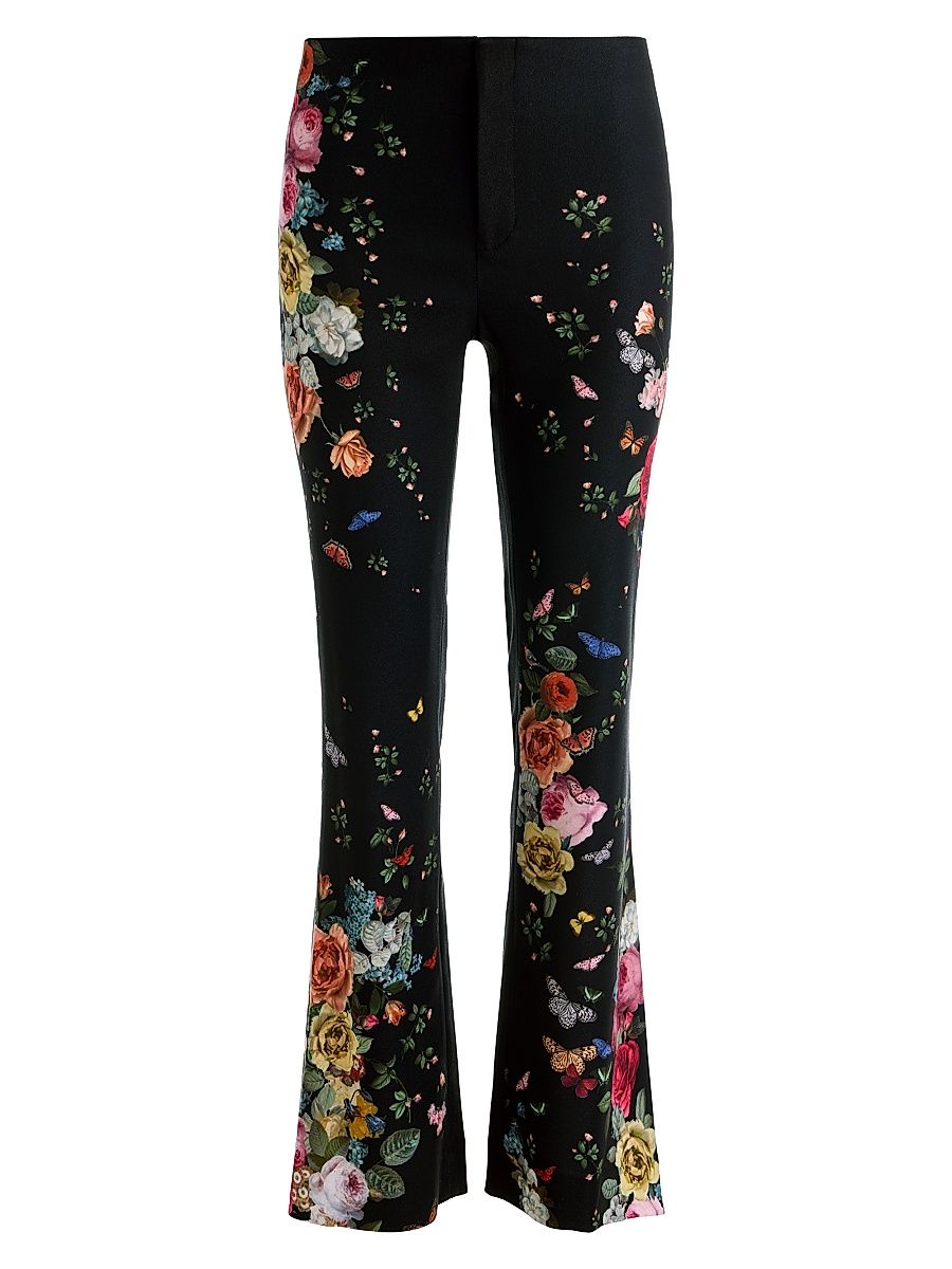 Women's Teeny Floral Bootcut Pants - Solar Strength Black - Size 14