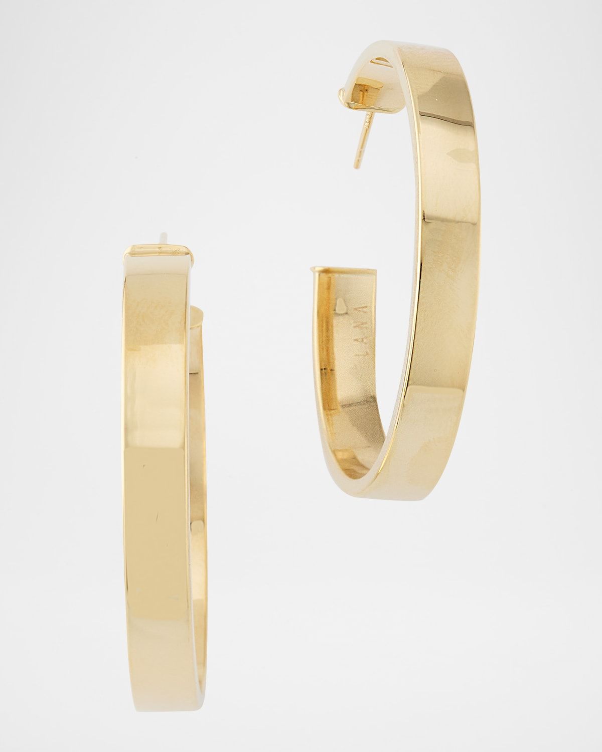 Vanity Hollow Hoop Earrings, 40mm