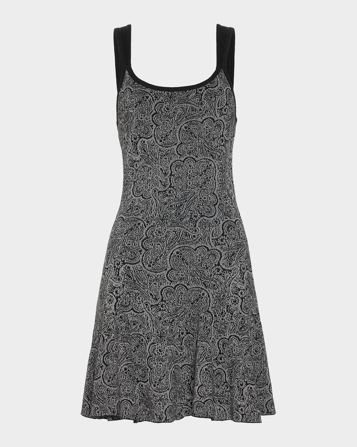 Lidia Sleeveless Metallic Sweater Mini Dress