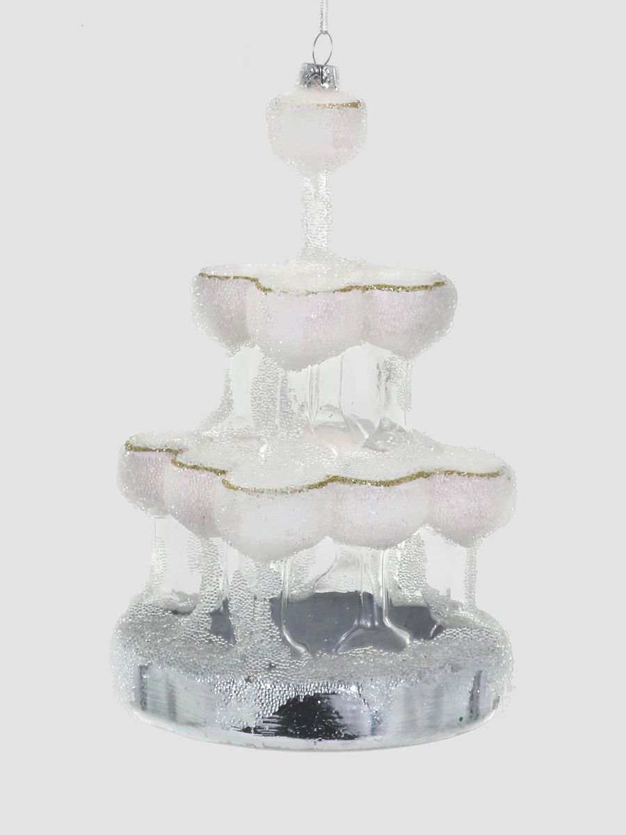 Cody Foster & Co Champagne Tower Glass Ornament