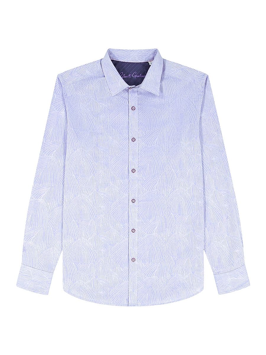 Men's Miramar Printed Woven Shirt - Lilac - Size XXL