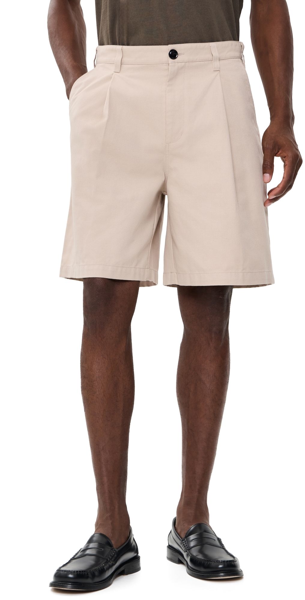 Obey Dean Pleated Shorts Cement 36