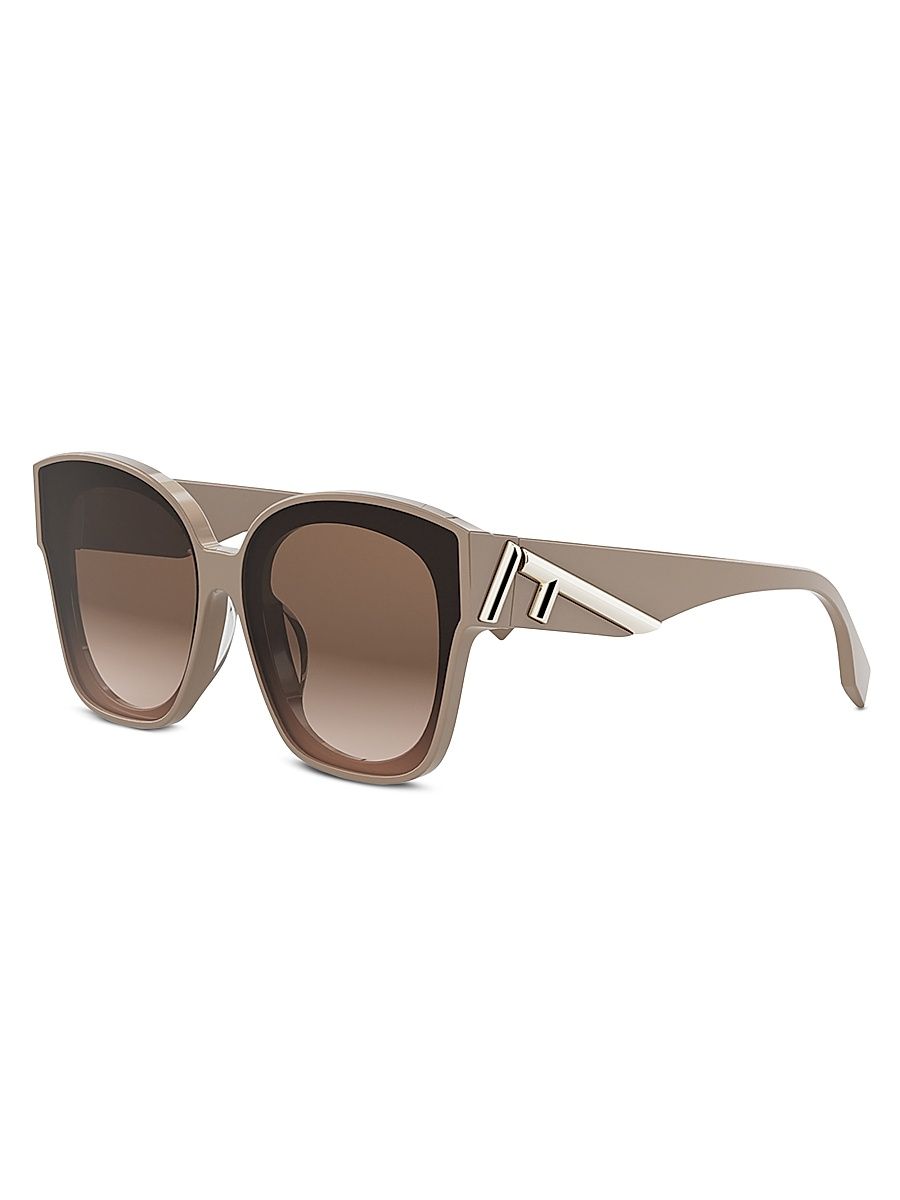 Women's Fendi First 50MM Cat-Eye Sunglasses - Light Brown