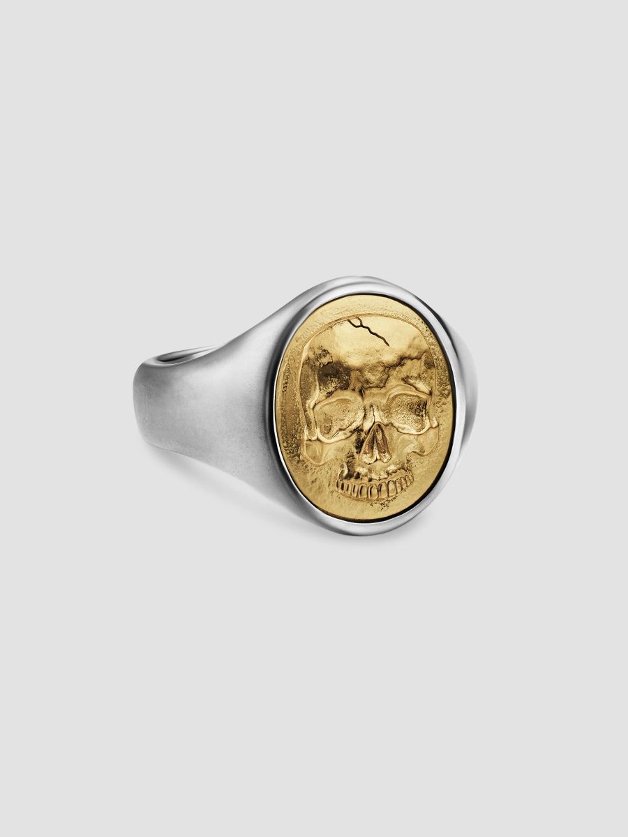 David Yurman Men's Memento Mori Skull Ring in Sterling Silver - Silver - Size 9