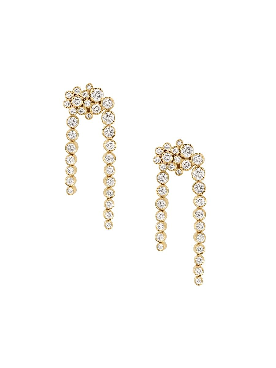 Women's Petite Fontaine 18K Gold & Diamond Single-Earring - Gold