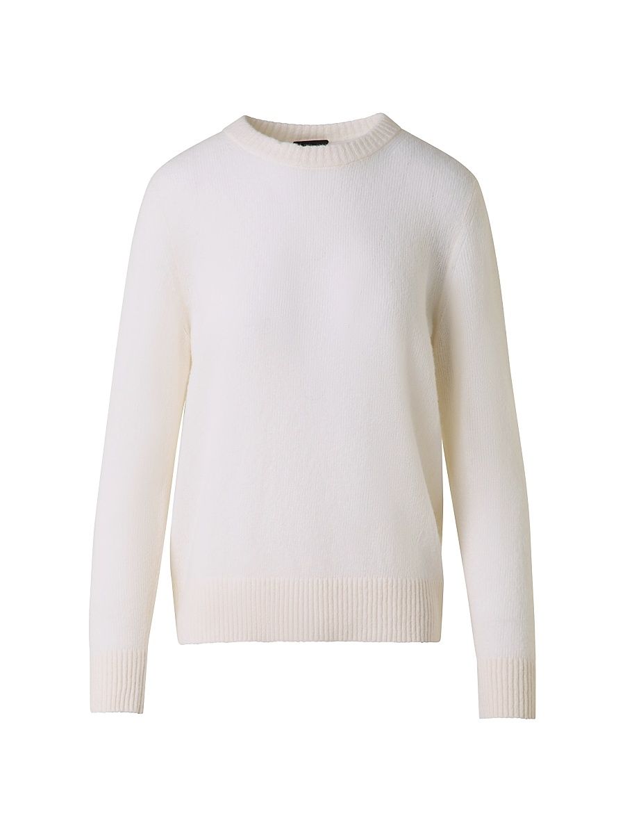 Women's Knit Cashmere Oversized Sweater - Ecru - Size 6