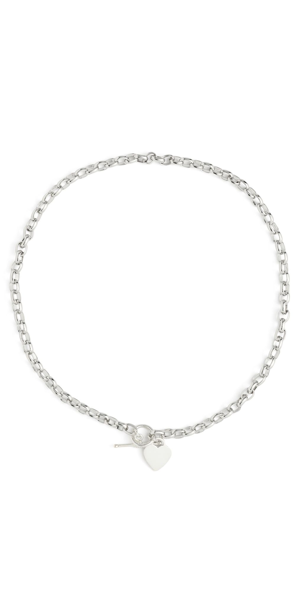 SHASHI Heart Charm Necklace Silver One Size
