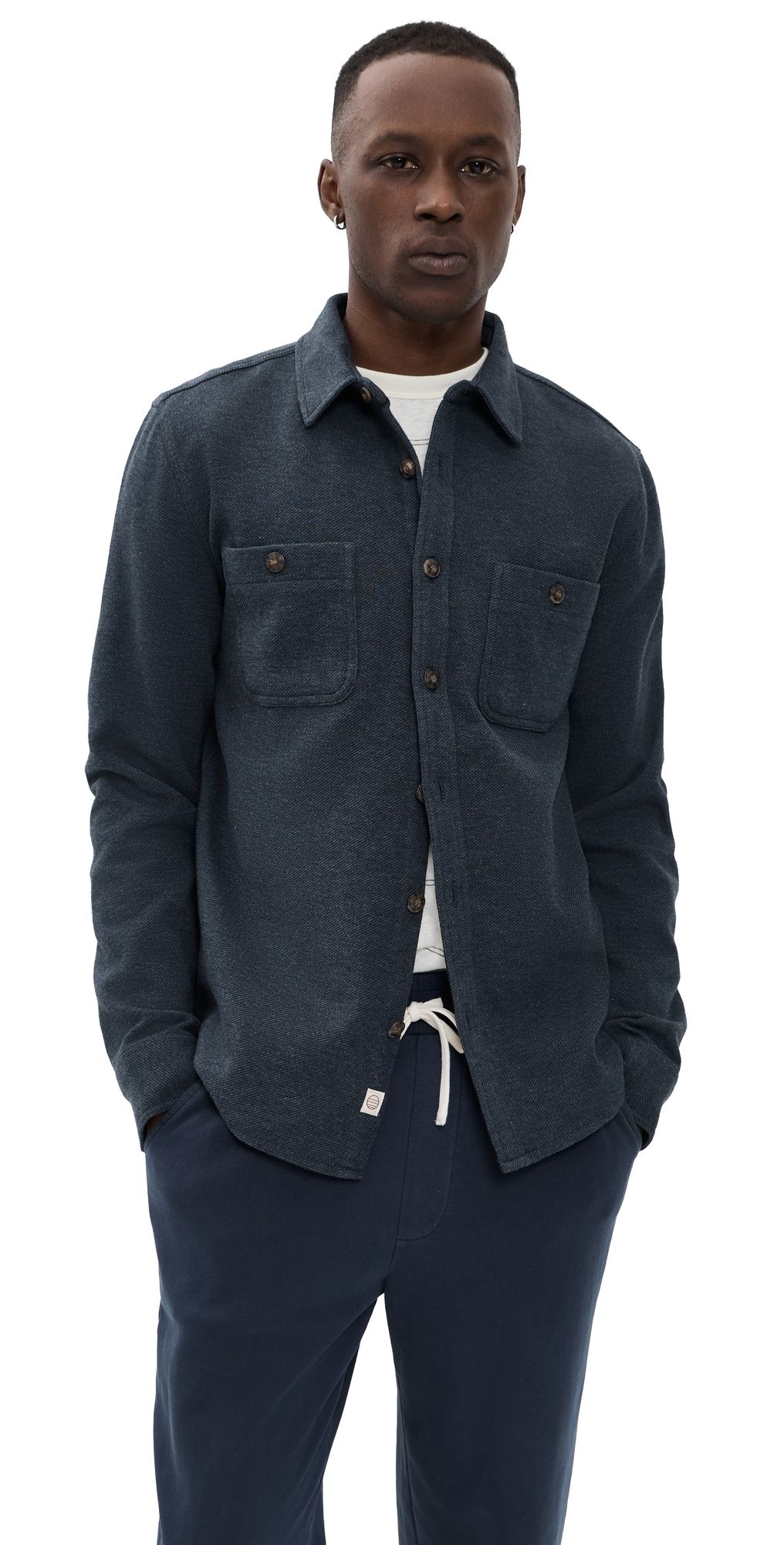 Marine Layer Pacifica Twill Shirt Navy M