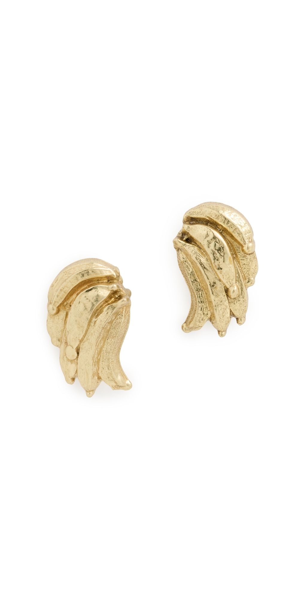 ALÉMAIS Jem Banana Studs Gold One Size