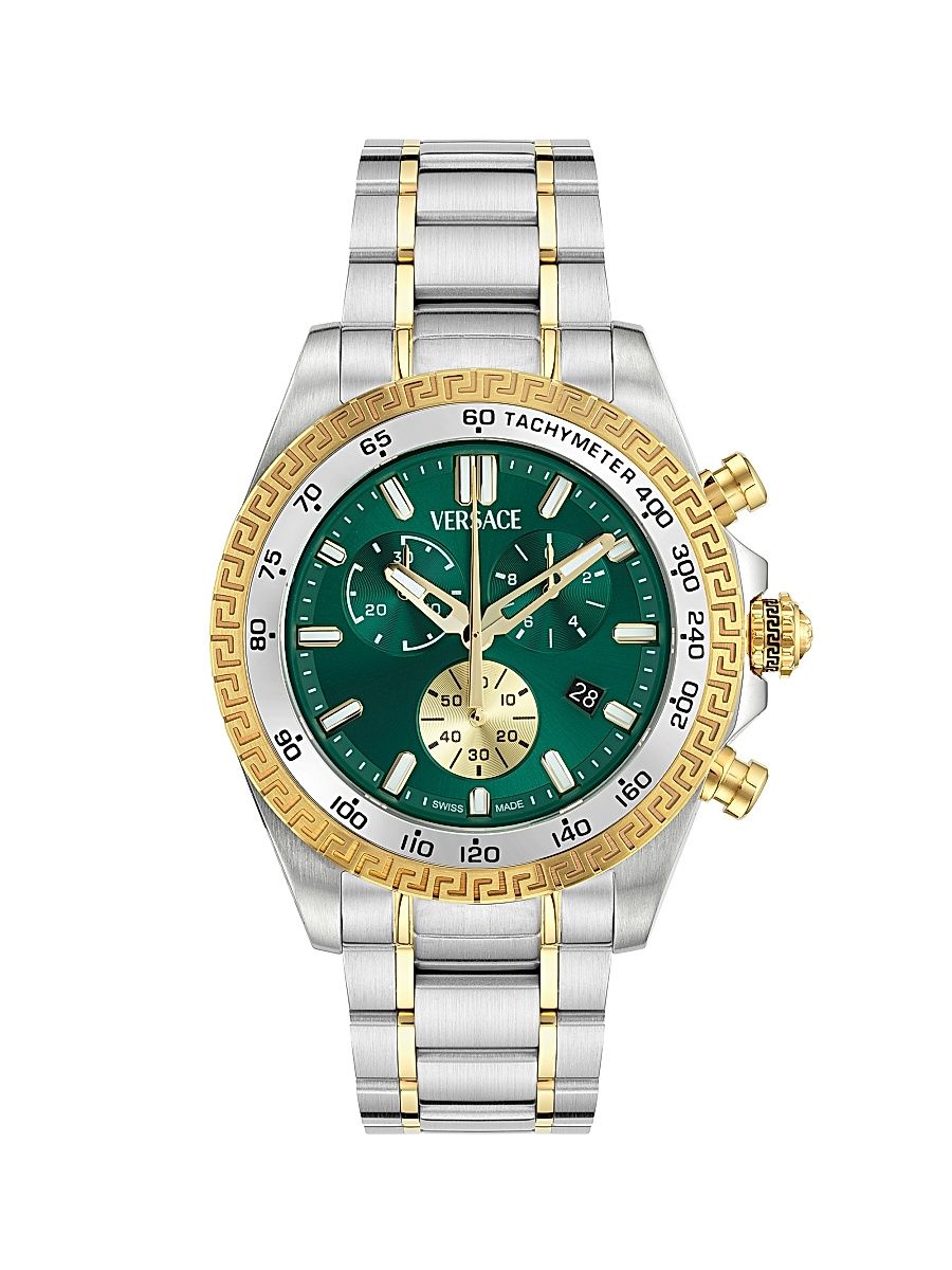 Men's Versace Chrono X Two-Tone Stainless Steel Bracelet Watch - Two Tone