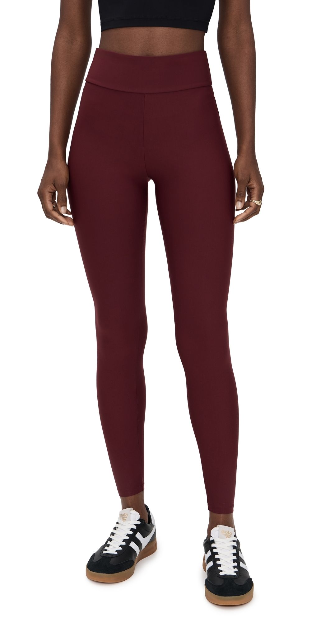 STYLEST Straight Leg Pleggings Burgundy L