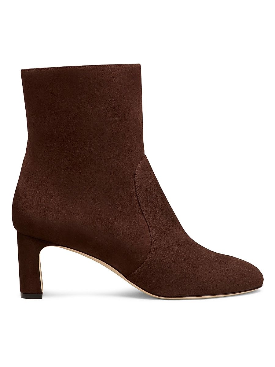 Women's Babette 60MM Suede Ankle Boots - Walnut - Size 9