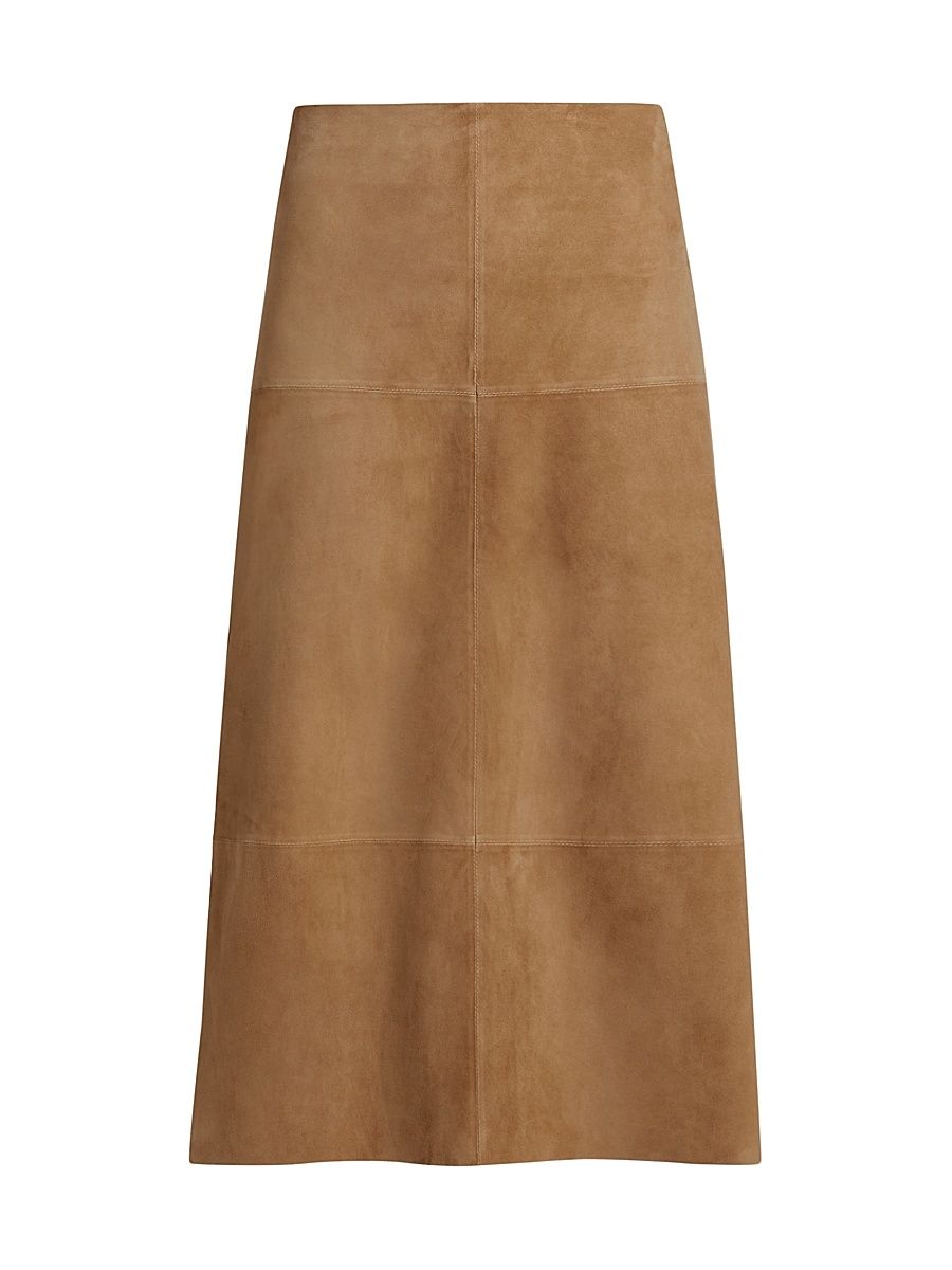 Women's Nadia Suede Midi-Skirt - Pony - Size 8