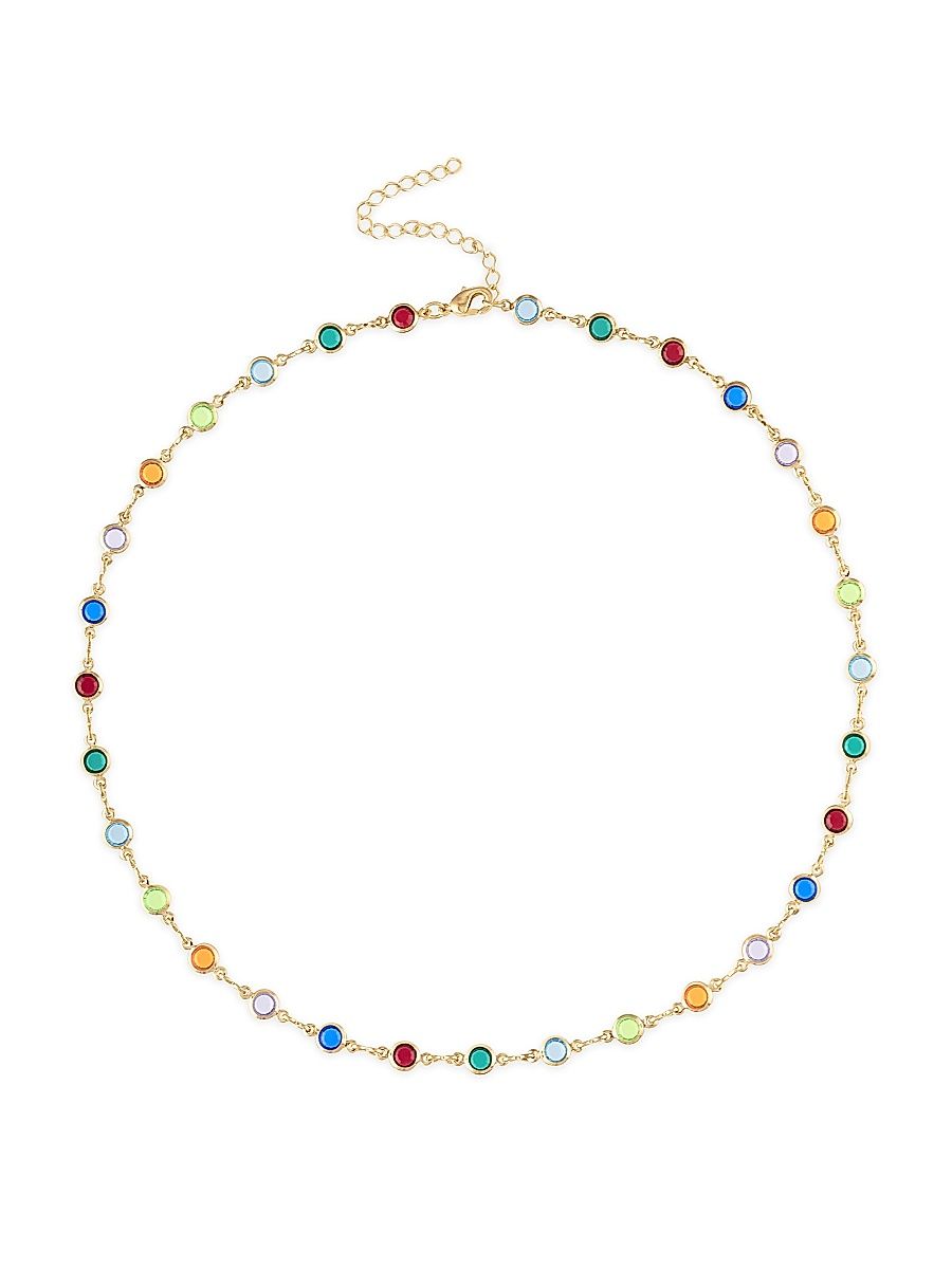 Women's 18K Gold-Filled & Cubic Zirconia Station Necklace