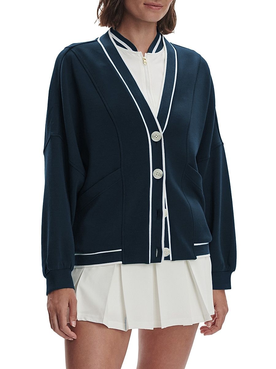 Women's Decker Off-Court Cardigan - Navy - Size Medium