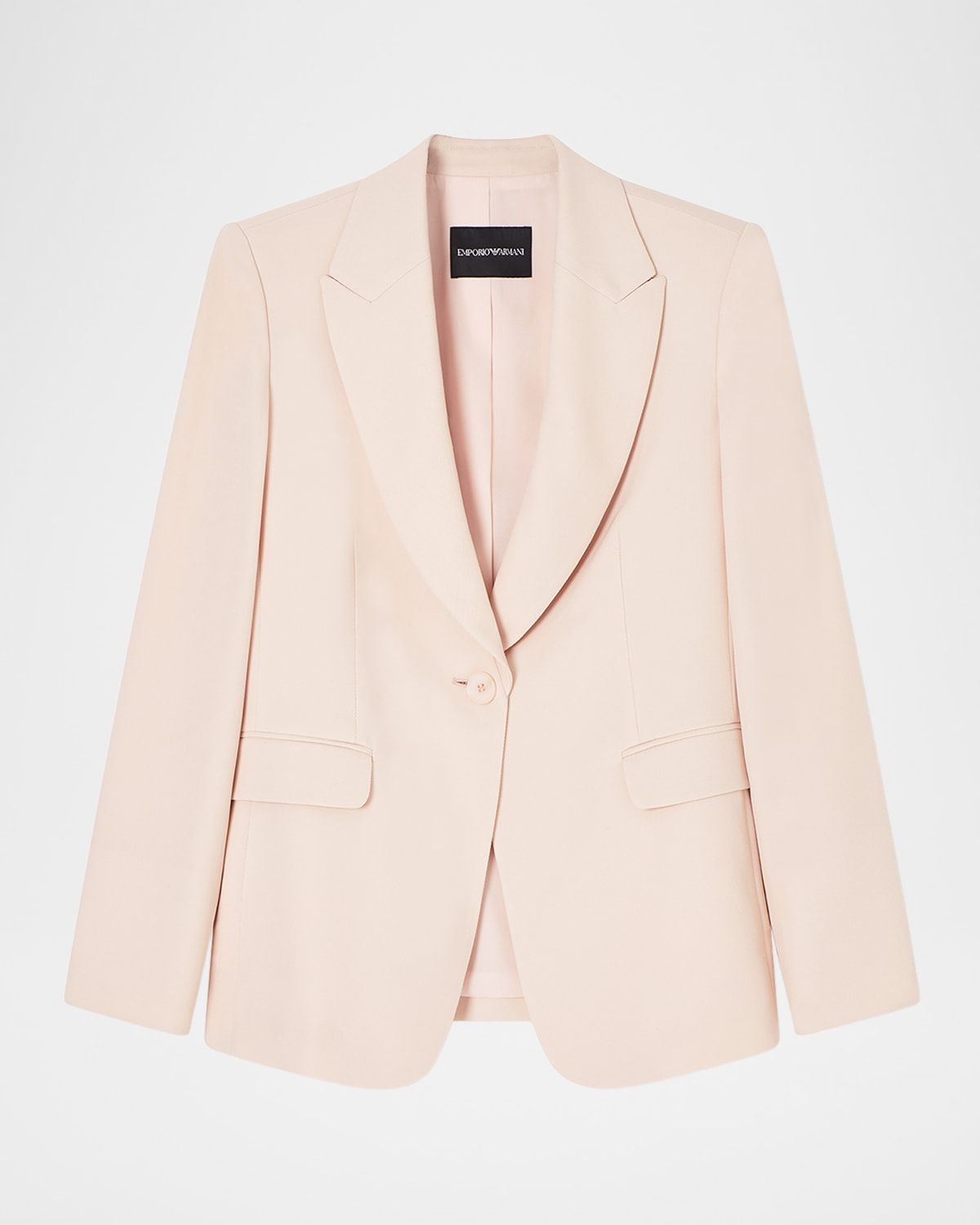 Single-Button Gabardine Jacket