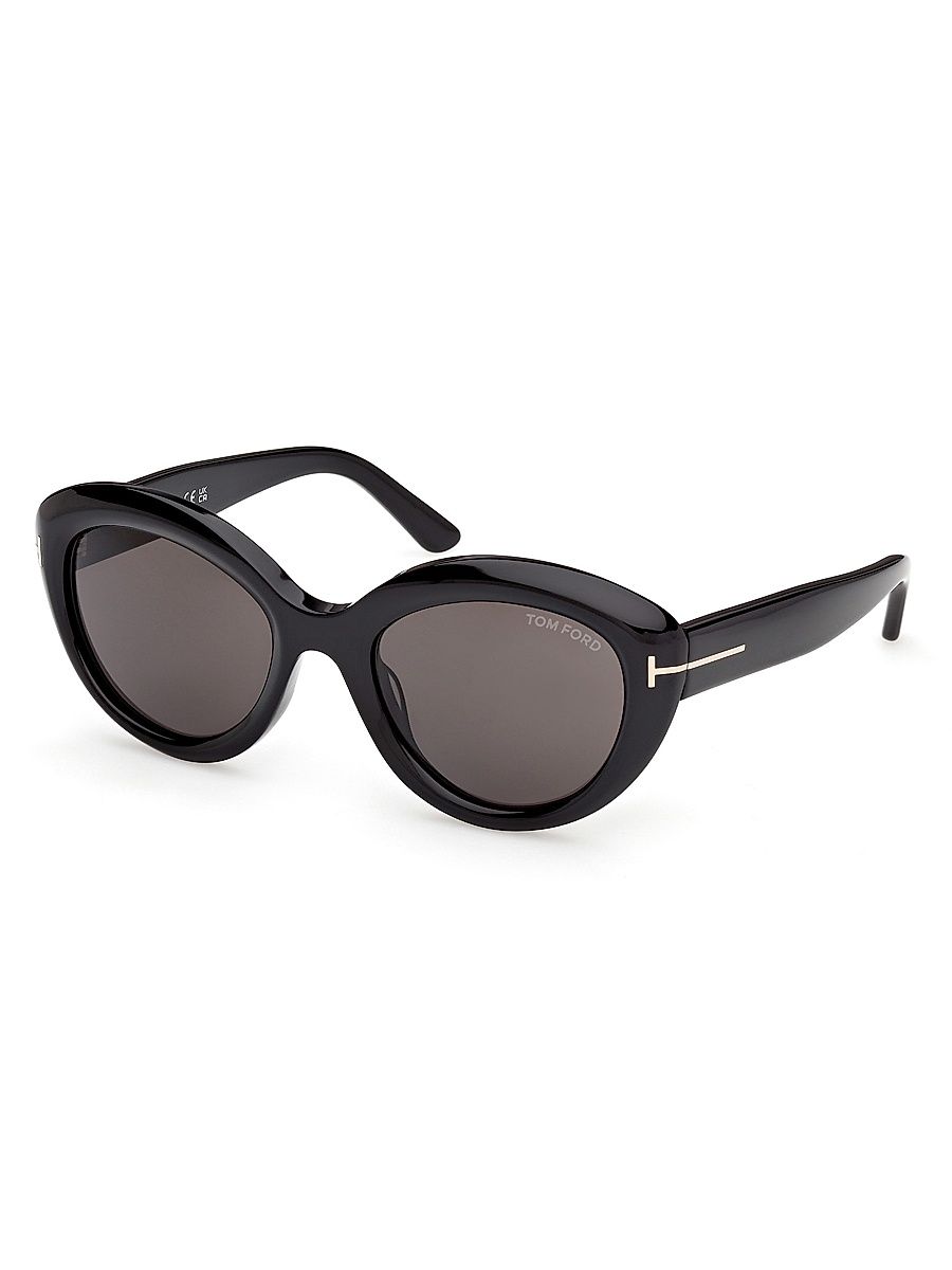 Women's Stacy 53MM Cat-Eye Sunglasses - Black Grey