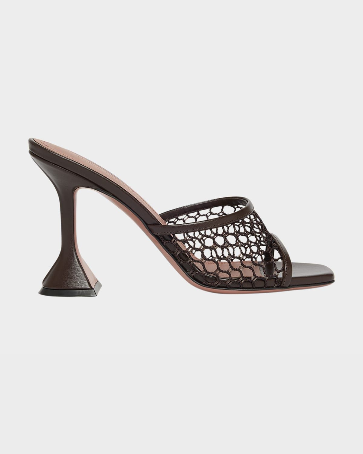 Lupita Net Leather Sandals