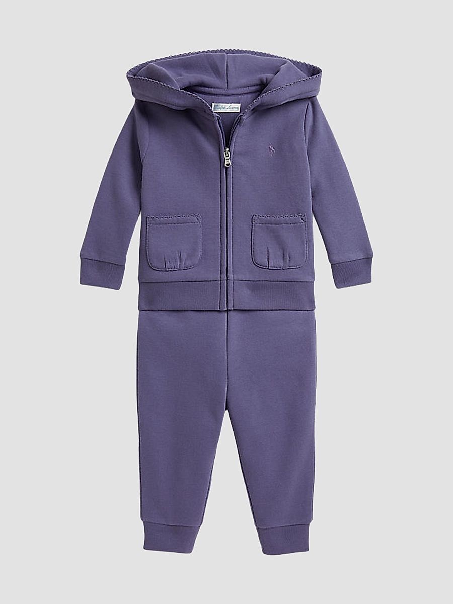 Baby Girl's 2-Piece Hooded Sweatsuit - Summer Purple - Size 9 Months
