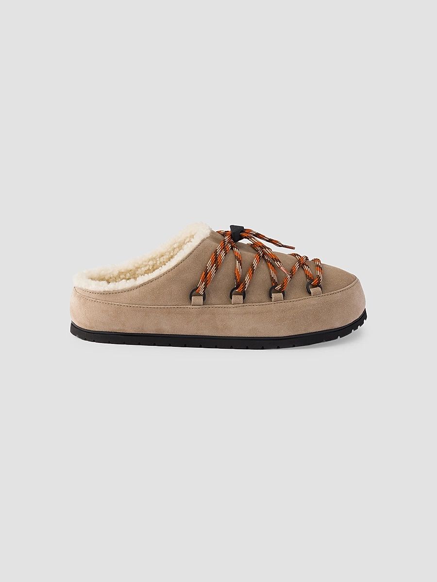 Prada Women's Suede Mules - Beige Khaki - Size 4.5