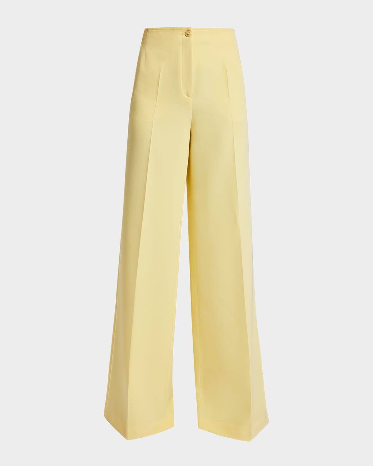 Lily Wide-Leg Techno Crepe Pants