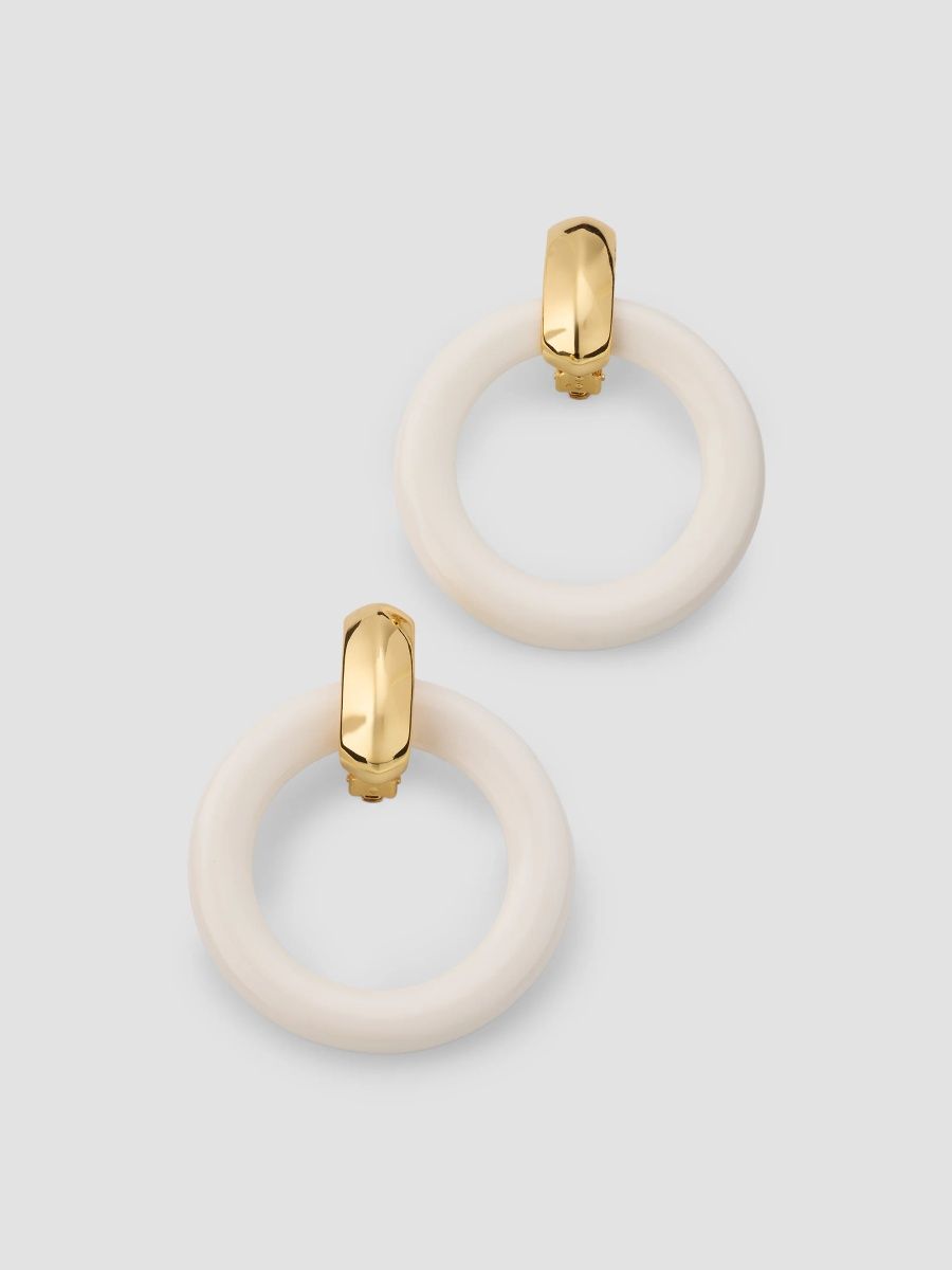 Kenneth Jay Lane Women's 18K-Gold-Plated & Resin Drop Earrings - White Gold