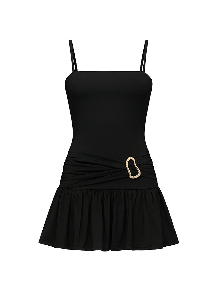 Girl's Marci Drop-Waist Dress - Black - Size 14