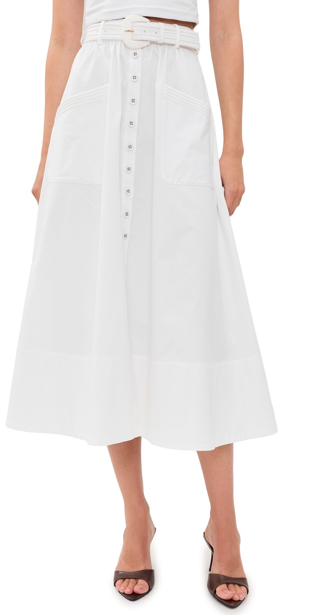 SALONI Kirat Skirt 01-White 14