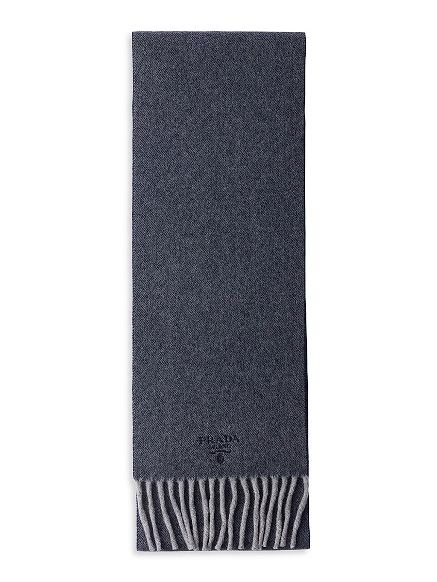 Men's Cashmere and Wool Scarf - Blue
