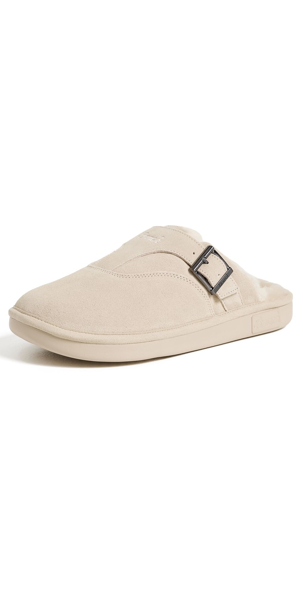 Brunch Amour Suede Shearling Slippers Beige 11-11.5