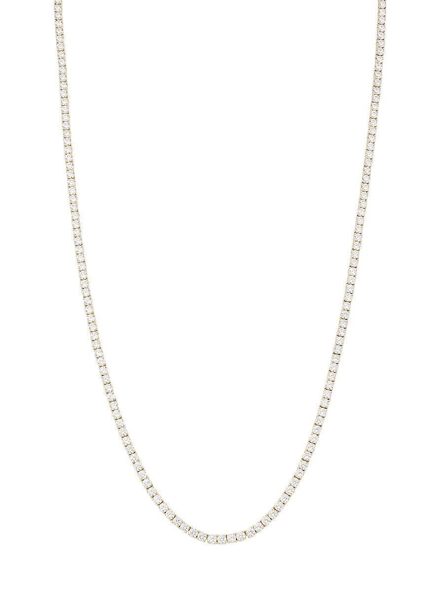 Women's Naomi Rhodium-Plated & Cubic Zirconia Long Tennis Necklace/24" - Gold Crystal
