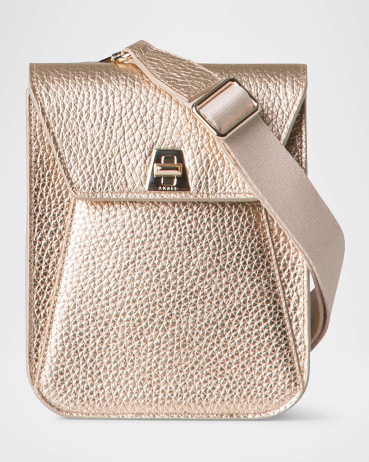 Anouk Mini Metallic Calfskin Messenger Bag