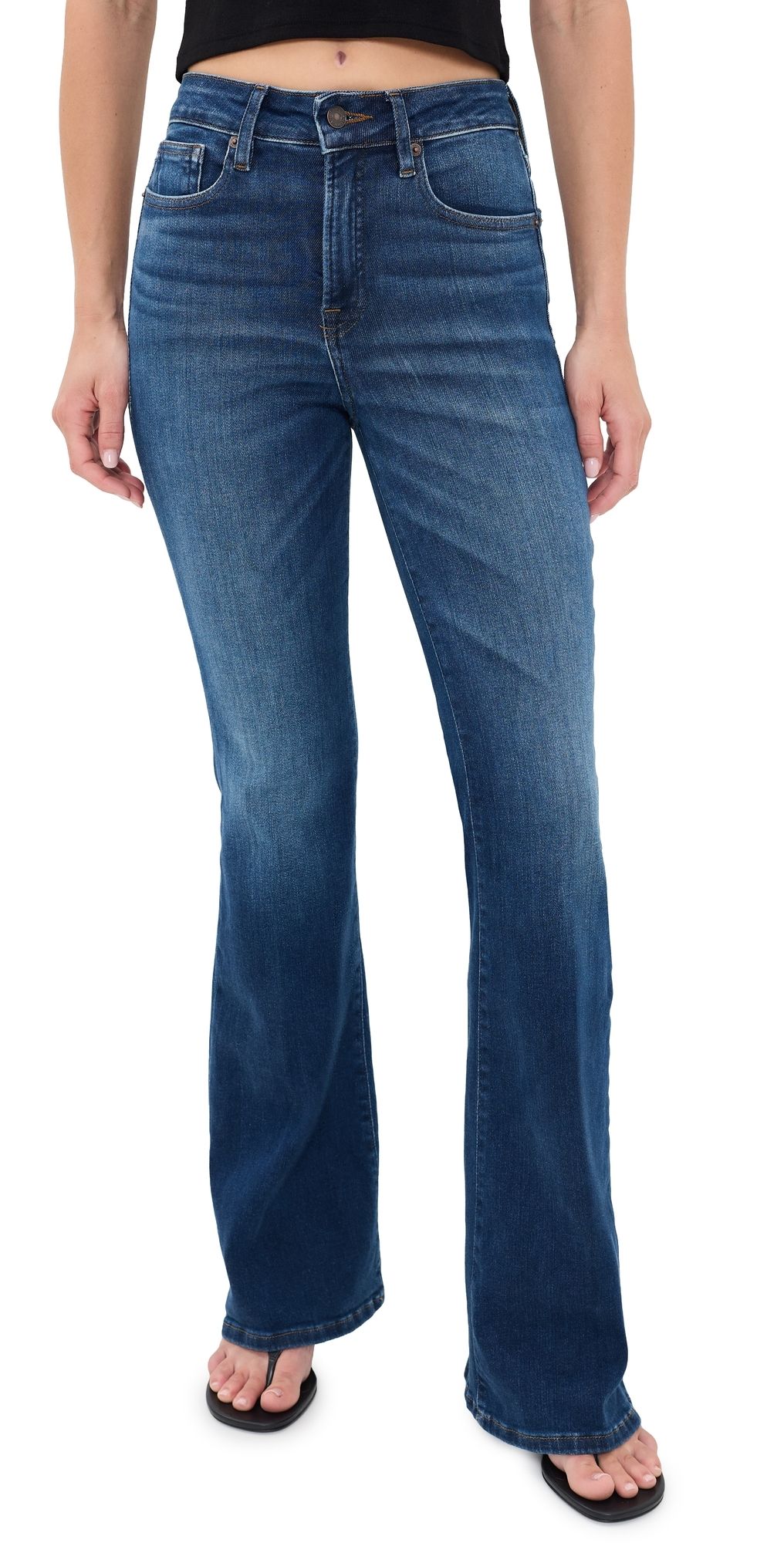 Good American Soft Tech Flare Good Legs Jeans Indigo1233 00
