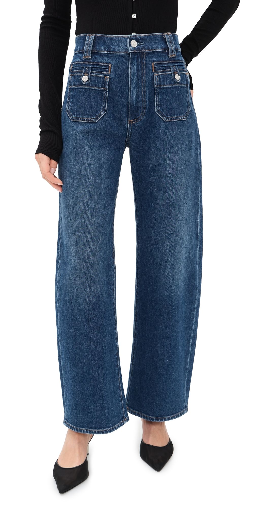 PAIGE Arellia Ankle Jeans with Welt Tab Patch Pockets Paradox 24
