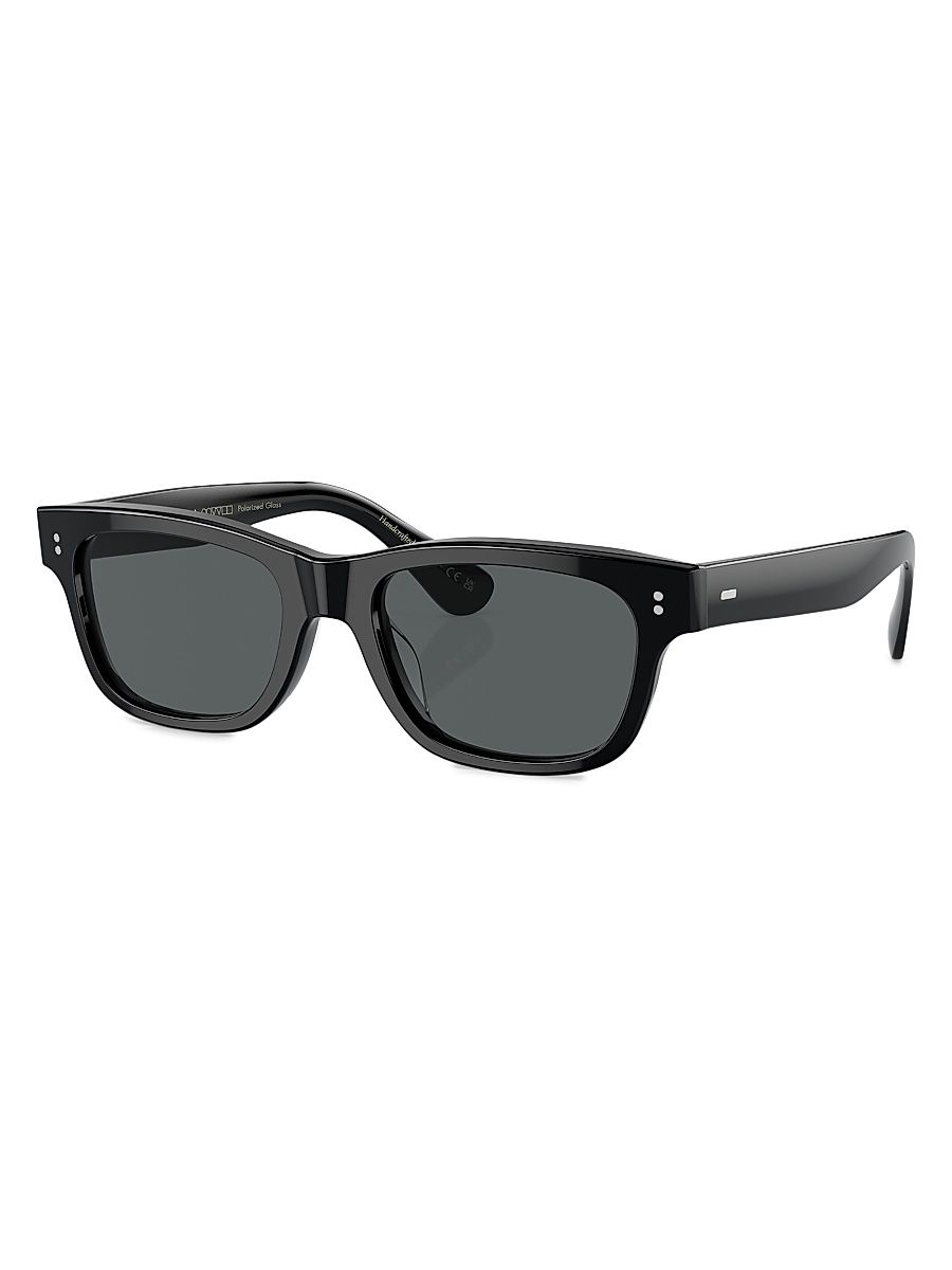 Men's Rosson Sun 53MM Pillow Sunglasses - Black Blue Grey