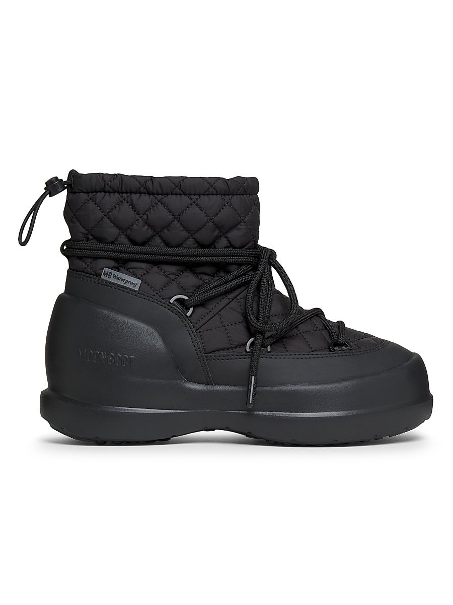 Women's Mezzaluna Quilted Puffer Ankle Boots - Black - Size 6