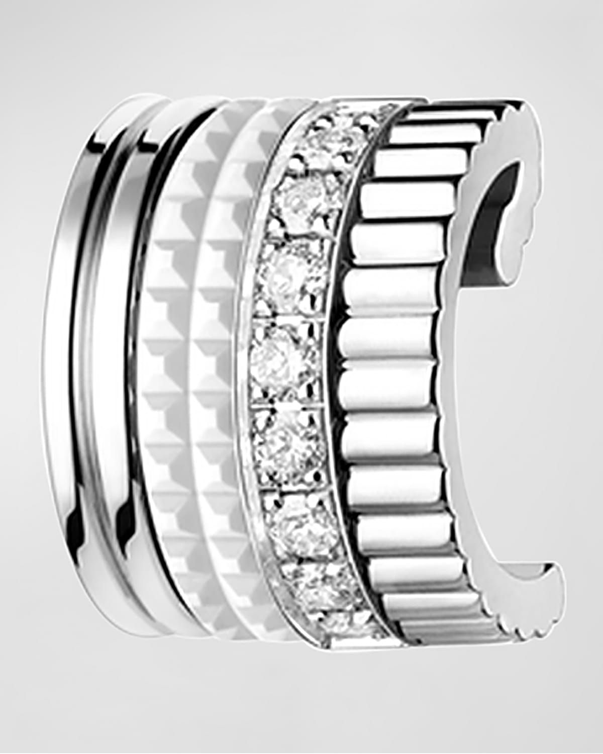 Quatre 18K White Gold White Edition Single Clip Earring