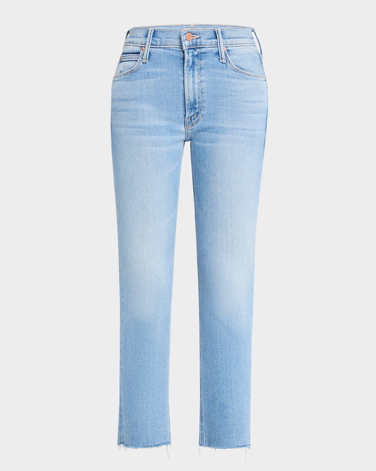 Lil & apos; Mid-Rise Dazzler Ankle Fray Jeans