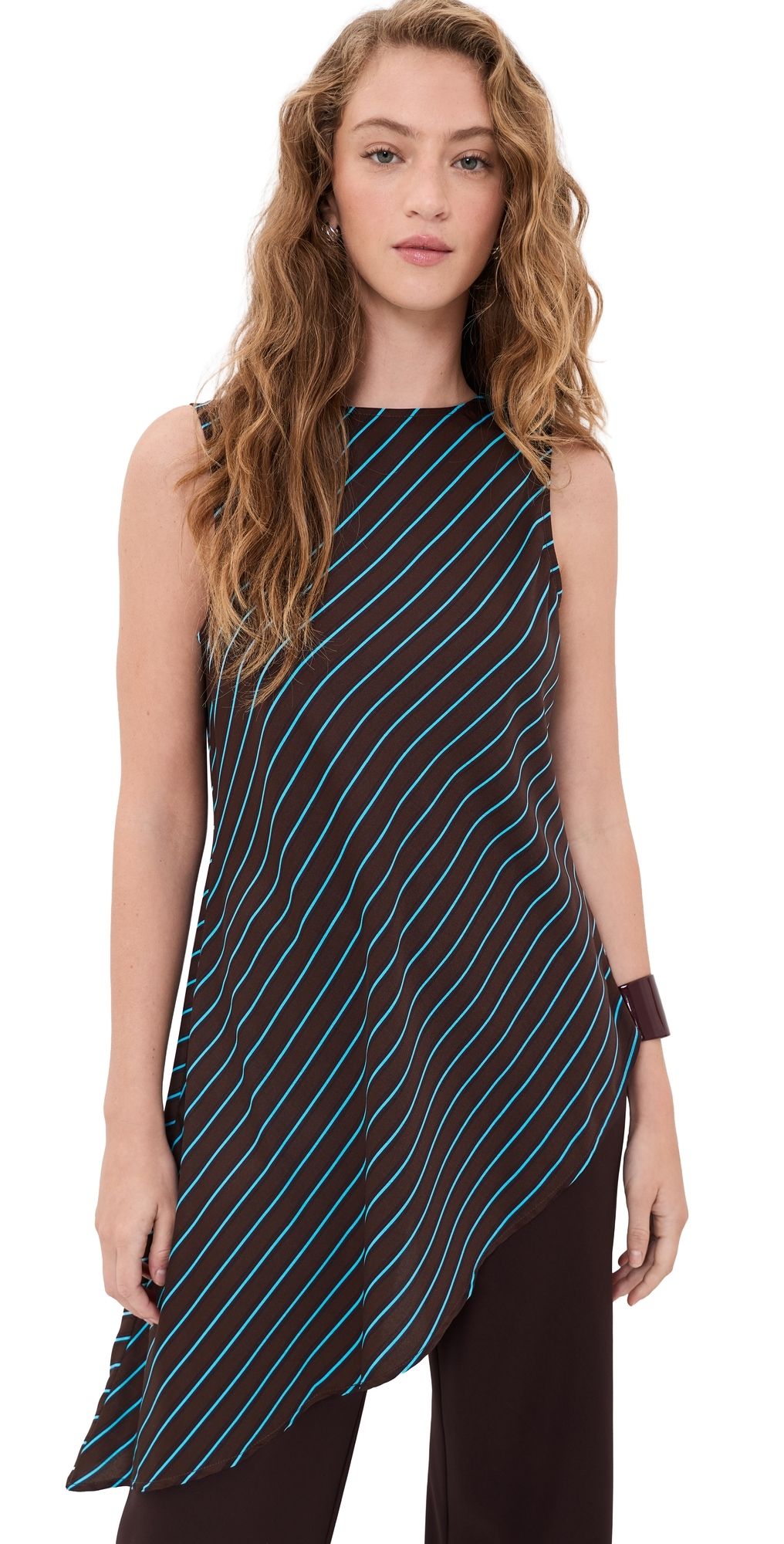 VRG GRL Brynn Tunic Top Stripe Stripe XL