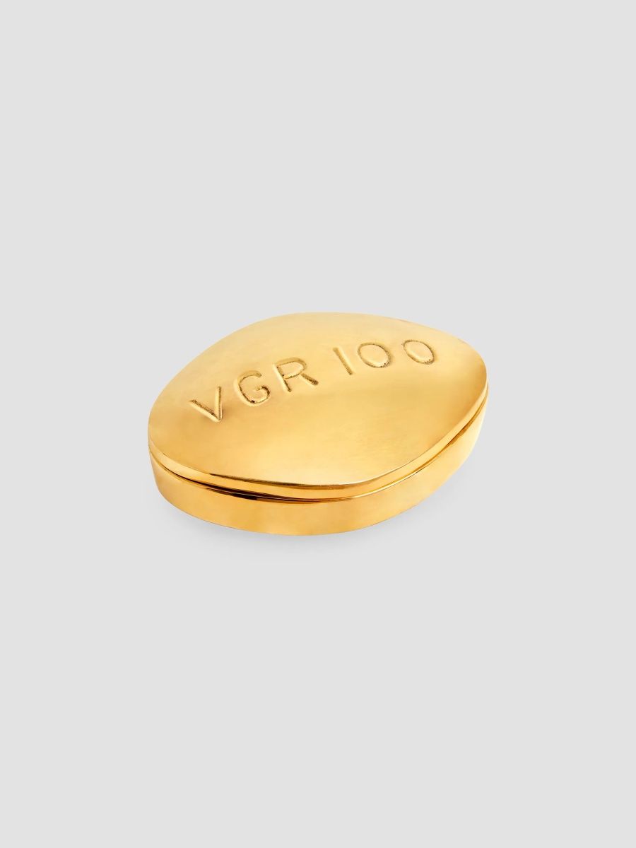 Jonathan Adler Viagra Brass Pill Box - Polished Brass