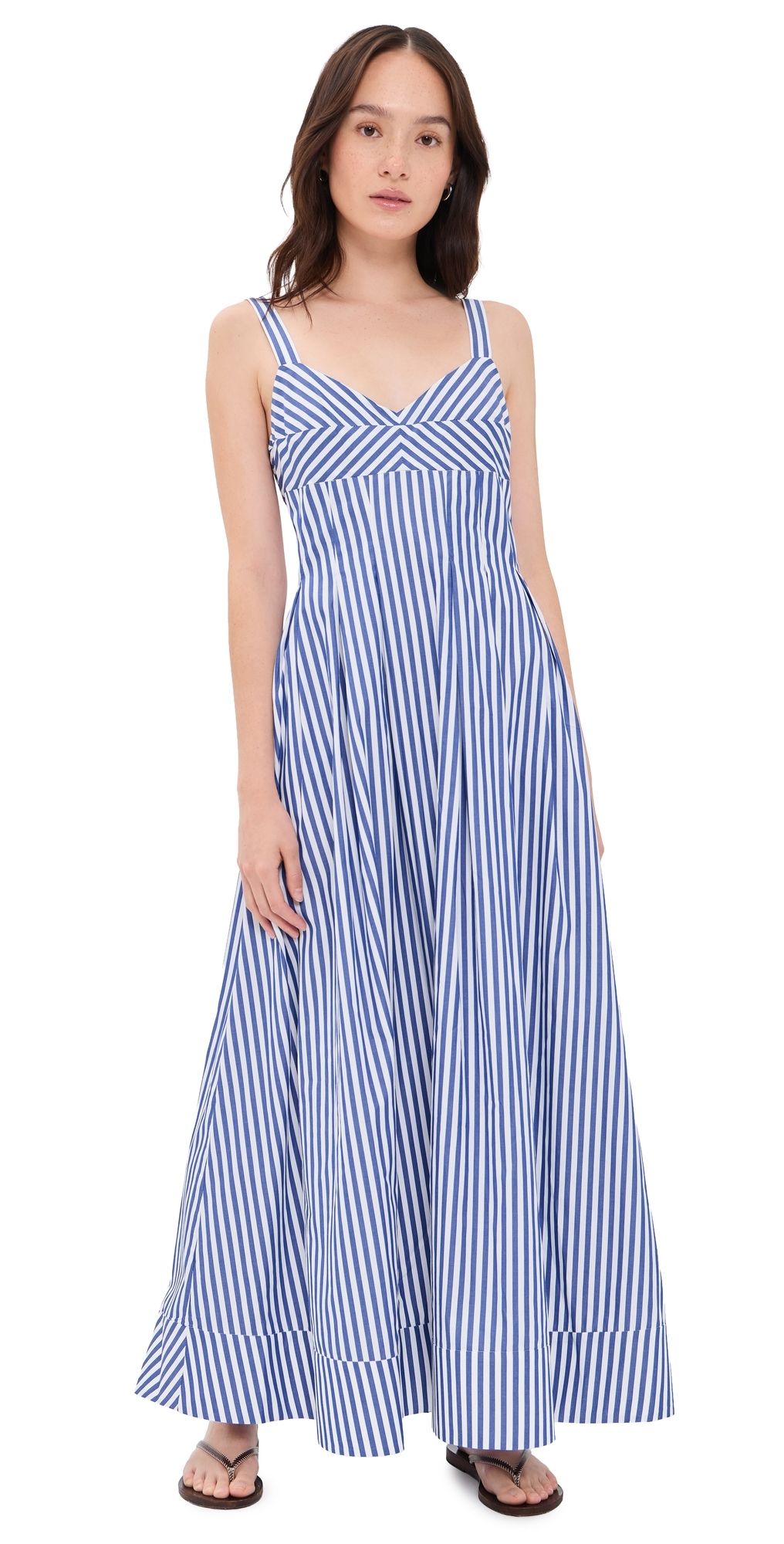 La Ligne Madeline Dress Cobalt/White 8
