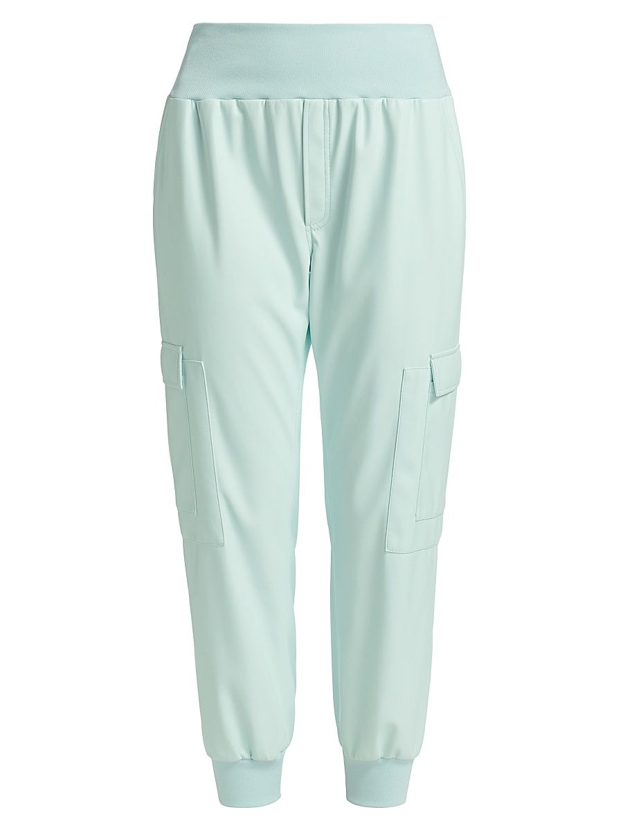 Women's Giles Vegan Leather Cargo Pants - Salt Water - Size XL